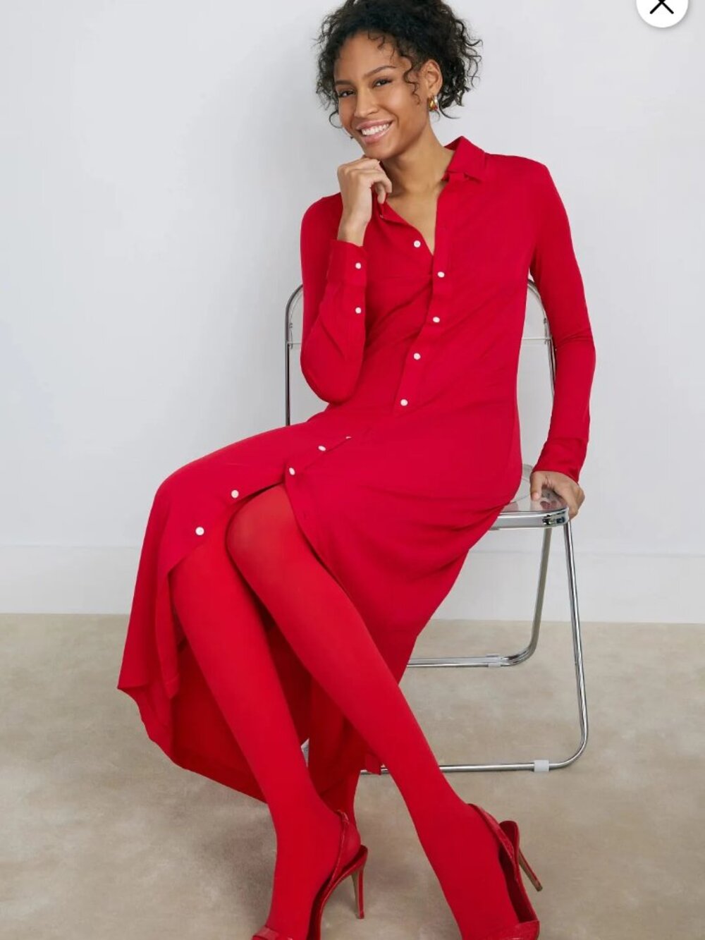 Polo Ralph Lauren Collared Long Sleeve Shirt Dress Size MEDIUM